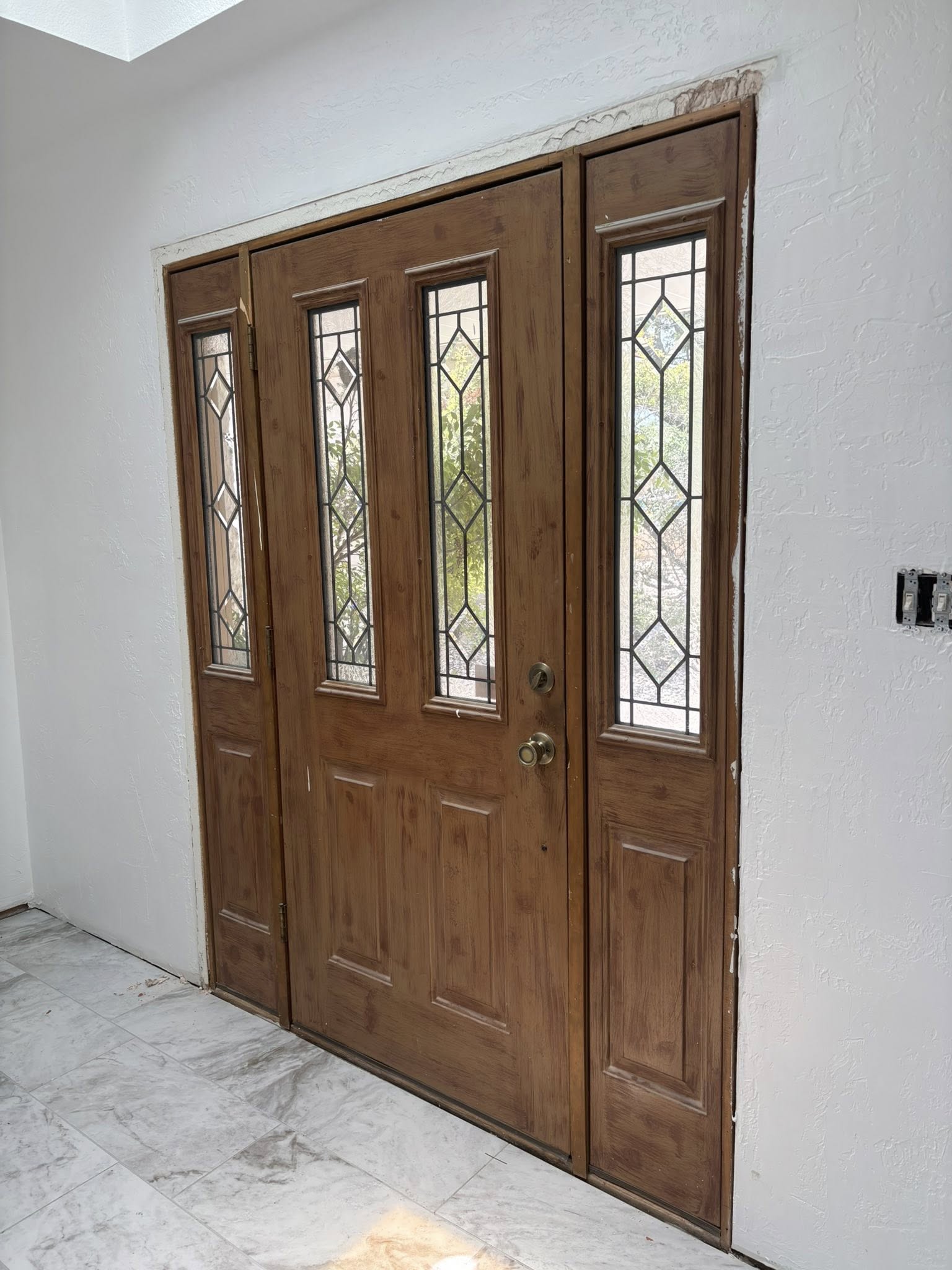 Entry Door Installation - Before